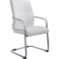 Lomadox CLP Bezoekersstoel XL Anubis met armleuningen, wit