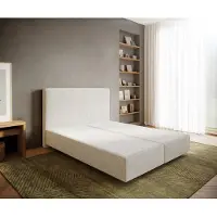 DELIFE Boxspringframe Dream-Well 160x200 cm Bouclé Crème-Wit