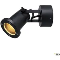SLV LED Wandlamp | 1X GU10 Max 11W | IP54 Dimbaar Zwart | NAUTILUS