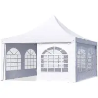 TOOLPORT Pagodetent 4x4 m, PVC 700, wit
