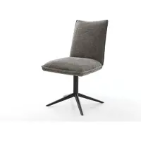 DELIFE Draaistoel Lelio-Flex bouclé zacht mud kruispoot zwart 360° draaibaar rocker-functie pocketveer kern