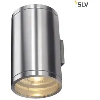 SLV Wandlamp buiten Rox, dimbaar, alu / grijs / zink, Aluminium, Modern, Wandlamp buiten