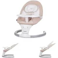 Chipolino Babywippe Lera, met muziek, veiligheidsgordel, kussen en afstandsbediening, beige