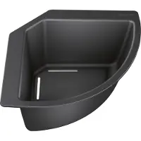 BLANCO - Hoekvormig inzetbakje, zwart 235866