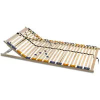 Coemo 7-zone Lattenrost MULTIRA - Houten Lattenbodem met Verstelbaar Hoofdeinde, 5-Voudige Hardheidsverstelling, 28 Flexibele Latten en Geschikt voor Alle Matrassen, 100x200 cm, voordelige kit