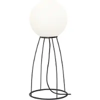 Star Trading Patio lamp Mallorca 70 cm zwart/wit kunststof/metaal, zwart, Woon-/ Eetkamer, Kunststof, Modern