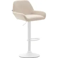 CLP Braga Barkruk - Stof creme wit
