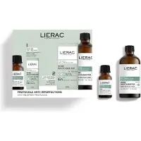Lierac Set : Anti-puistjes protocol - Stop Spots, anti-vlekken, lokale behandeling, voor het gezicht, 15 ml + Anti-puistjes peeling, peeling lotion, 100 ml