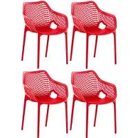 CLP Air XL Set van 4 Stapelstoelen - rood