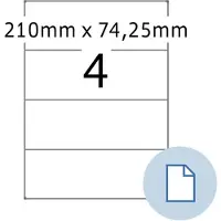 Herma Etiketten 8405, permanente kleefstof, bedrukbaar, B 210 x H 74 mm, papier, wit, 2000 stuks/500 vellen