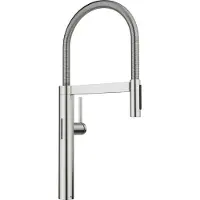 BLANCO Culina S - Elektronische keukenkraan met flexibele arm en vuistdouche, netvoeding, staal 527462