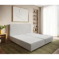 DELIFE Boxspringframe Dream-Well Koord Zilvergrijs 200x200 cm