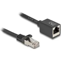 DeLOCK Network Extension Cable RJ45 plug to RJ45 jack Cat.6A S/FTP 0.5 m black
