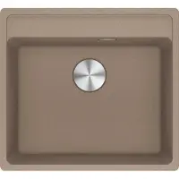 Franke Maris Inbouwspoelbak, Fragranit wasbak MRG 610-52 A, kleur: Cashmere, bediening: handmatig, vanaf 60 cm. Artikelnummer: 114.0658.