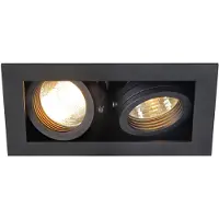 SLV Inbouwspot Kadux 2 GU10 9cm zwart
