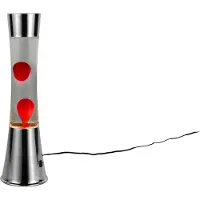 Valotorni Lavalamp Etna Zilver Met Rood