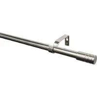 Gardinia Uittrekbare gordijnstang, cilinder model, enkel rails, diameter 22/25 mm, roestvrij staal/brons