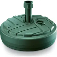 Nabbi Prosperplast Parasolstandaard, ronde parasolvoet, groen – vulbare parasolvoet van 10 liter met verminderingstuk, weerbestendig en stabiel
