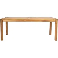 Vente-unique Eettafel 8 plaatsen van teakhout - Naturel - AMILA