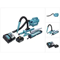 Makita DCL 184 RG1 Accu hoover 18 V 54 mbar 0,5 l + 1x accu 6,0 Ah + lader, Stofzuiger