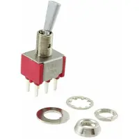 C & K Switches 9201P3H3CQE Toggle Switch 9000 Series 120 V/AC, 28 V/DC 6 A 2x aan/aan 1 stuk(s) Bulk