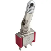 C & K Switches 7211P3YZBE Toggle Switch 7000 Series 20 V/AC, 20 V/DC 2x aan/aan/aan 1 stuk(s) Bulk