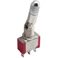 C & K Switches 7301SYZGE Toggle Switch 7000 Series 120 V/AC, 28 V/DC 5 A 3x aan/aan 1 stuk(s) Bulk
