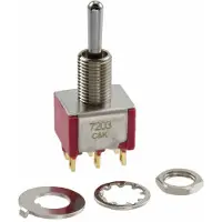 C & K Switches 7203SYZBE Toggle Switch 7000 Series 20 V/AC, 20 V/DC 2x aan/uit/aan 1 stuk(s) Bulk