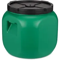 Garronda 40L Kunststof Trommel Met Deksel - Vat - HDPE - Voedselvat - Tuin Hobbock – Groen - GD-DOL-Barrel-Green
