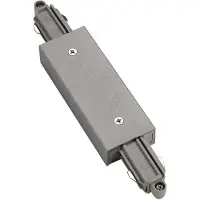 SLV Grijze Connector 1-Fase langsverbinder elektrisch met voedingsmogelijkheid