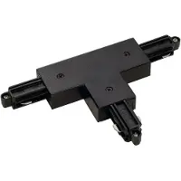 SLV 1-fase T-Connector 1 aarde links zwart