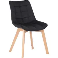 CLP Esszimmerstuhl Passaic, fluwelen bekleding, gestoffeerd, zwart