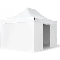 TOOLPORT 3x4,5 m Easy up partytent met zijwanden, PROFESSIONAL alu 40mm, wit
