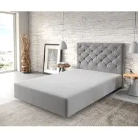DELIFE Boxspring-frame Dream-Great 120x200 microvezel grijs