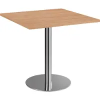 Hjh OFFICE PRO BISTRO F88Q C - Systeem conferentietafel Walnoot 80 x 80 Chroom