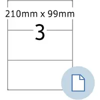Herma Etiket 8403 A4 EXPR 500 210x99mm wit 1500 stuks