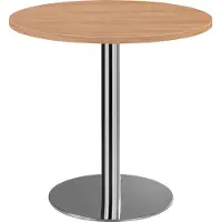 Hjh OFFICE PRO BISTRO F80R C - Systeem conferentietafel Walnoot Chroom Ø 80