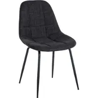 CLP Stoel Tom, met metalen frame en hoogwaardige bekleding, donkergrijs. Materiaal: stof