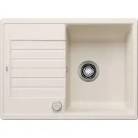 BLANCO ZIA 45 S Compact, spoelbak van SILGRANIT in de kleur softweiß (lichtbeige)