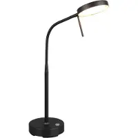 TRIO Zwarte bureaulamp Moreno oplaadbaar