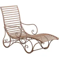 CLP Amiens Tuinstoel - ligstoel - tuin - buiten - hoge rug - metalen frame - antiek bruin