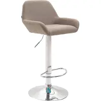 CLP Braga Barkruk - Stof taupe chroom