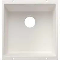 BLANCO SUBLINE 400-U, professionele uitvoering, met kleuraccenten. Inbouwspoelbak SILGRANIT, wit, vanaf 50 cm, zonder afvoer. Afstandsbediening