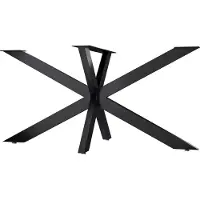 CLP Hardwick Tafelpoten - metaal - doe-het-zelf - hoogte van 71 cm - Stervormig tafelframe - gepoedercoat - industrieel zwart