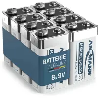 Ansmann batterij, rookmelder, 9V, alkaline, 8 stuks
