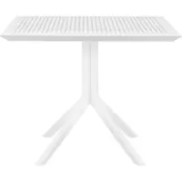 CLP Sky Tafel - eettafel - tuintafel - binnen en buiten - 80 x 80 cm - kunststof - wit