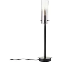 Brilliant Tafellampje Glasini Zwart Met Smoke Glas