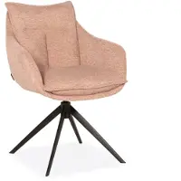 Bommel Wonen Armstoel Kenzo - draaibaar - stof Aragon Cinnamon - pocketvering - poot zwart