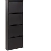 De Bommel Meubelen Schoenenkastje Shoes (4 vakken) - Mat Zwart