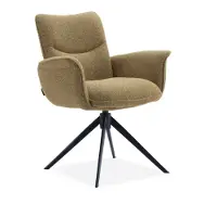 Bommel Wonen Armstoel Kaya - draaibaar - stof Lodge Curry - pocketvering - poot zwart